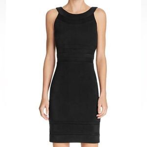 Js Collections Women'S Black Mesh Sleeveless Bodycon Short Dress Sz 2